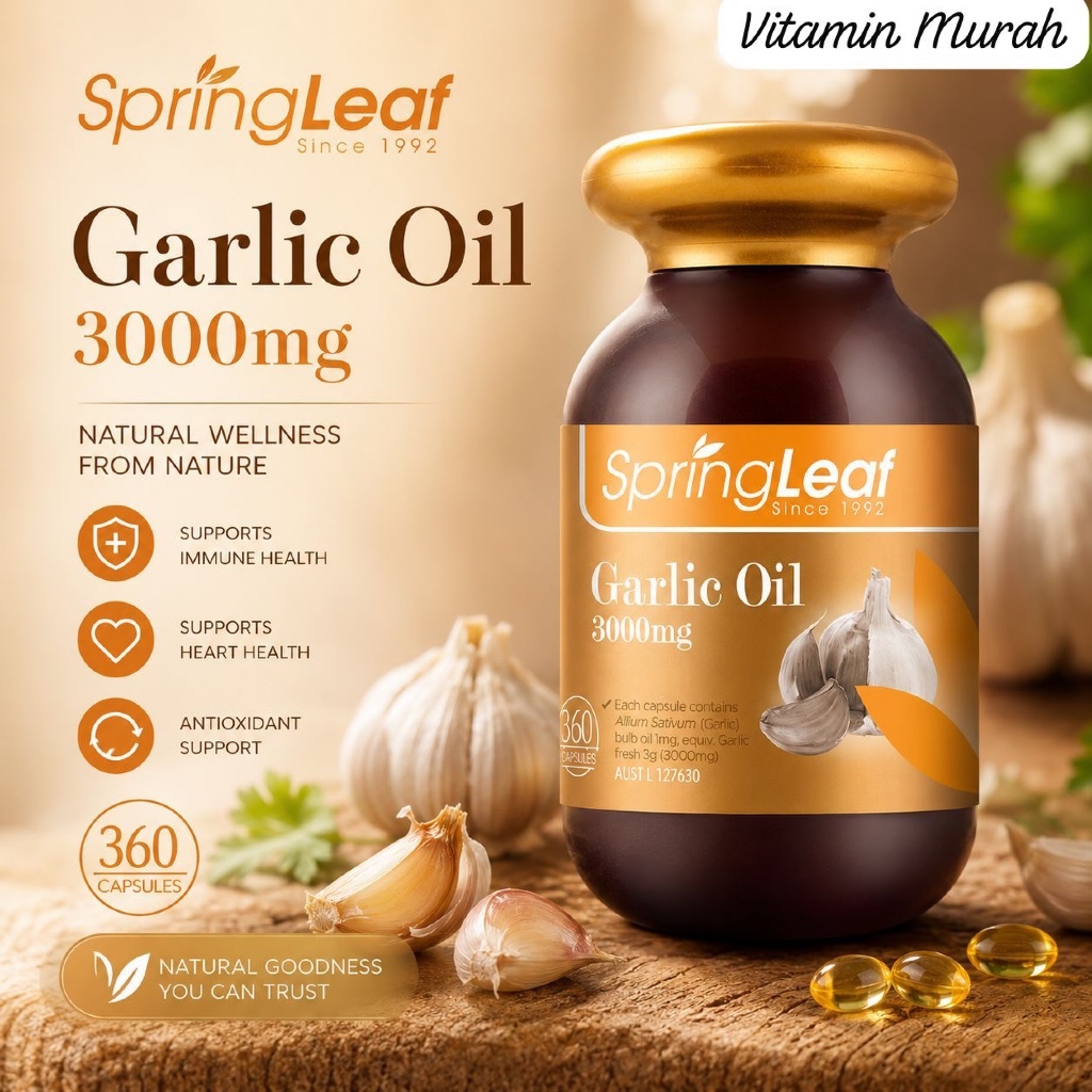 Jual Spring Leaf /springleaf Garlic Oil capsule 3000mg australia ...
