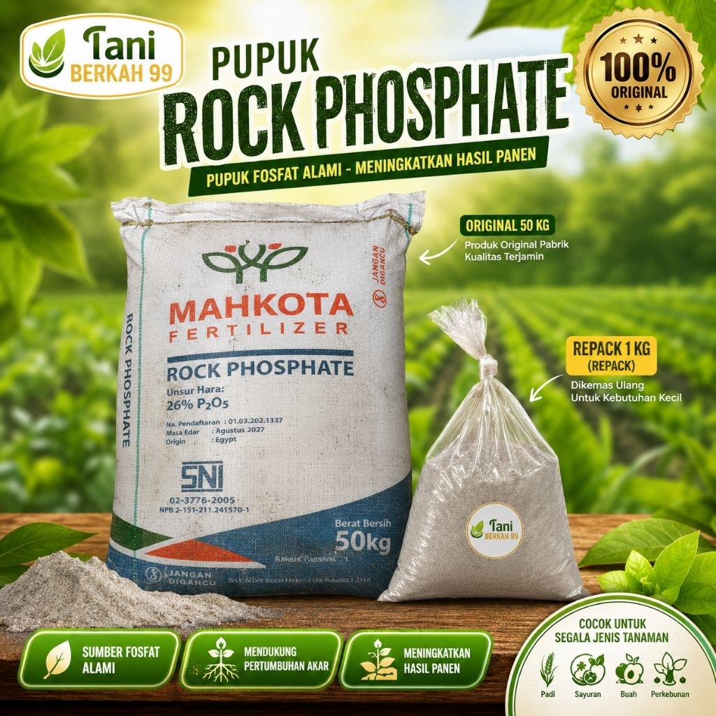 Jual Pupuk RP (ROCK PHOSPHATE) 1kg repack| FERTIPHOS | SP 36 | SP tro ...