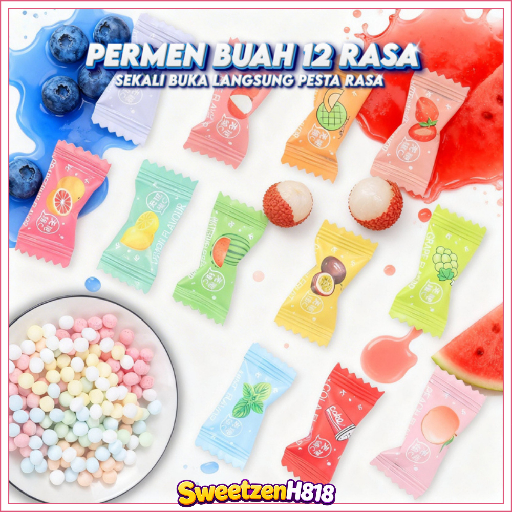 Jual Permen buah buahan dengan 12 Rasa Pilihan Varian Berbeda Cocok ...
