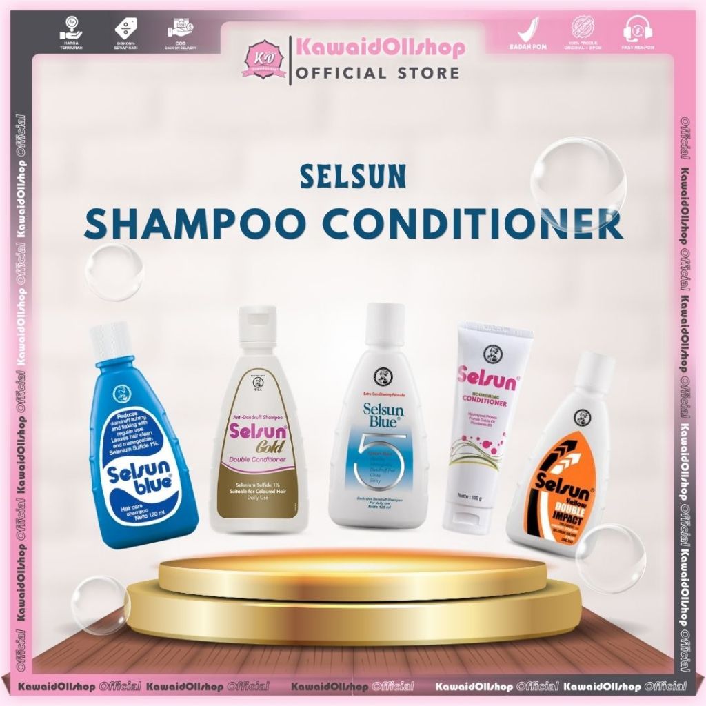 SELSUN Shampoo Conditioner Series | Sampo anti ketombe Blue 5 Yellow Gold 7 Herbal Flower