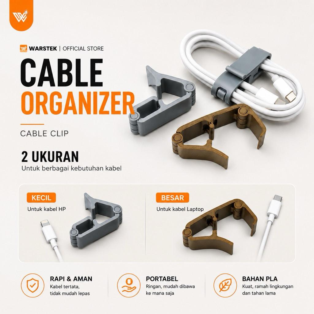 Jual Cable Organizer / Cable Clip – Solusi Praktis Kabel Rapi dan ...