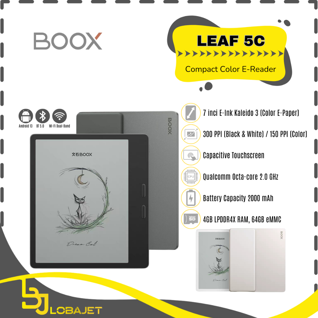 Jual ONYX BOOX LEAF 5C - 7-inch eReader with Color E-Ink Display ...