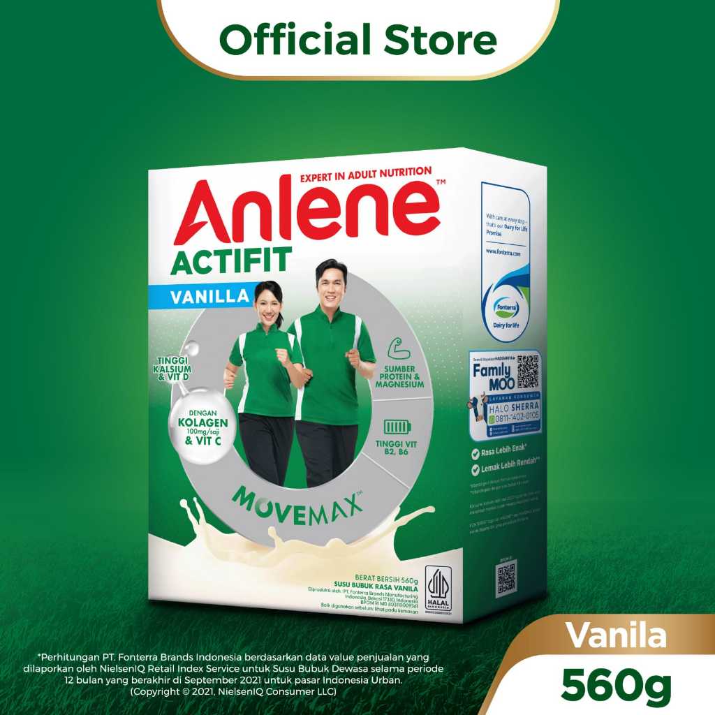 Jual Anlene Actifit MOVEMAX Vanila, 560gr | Shopee Indonesia