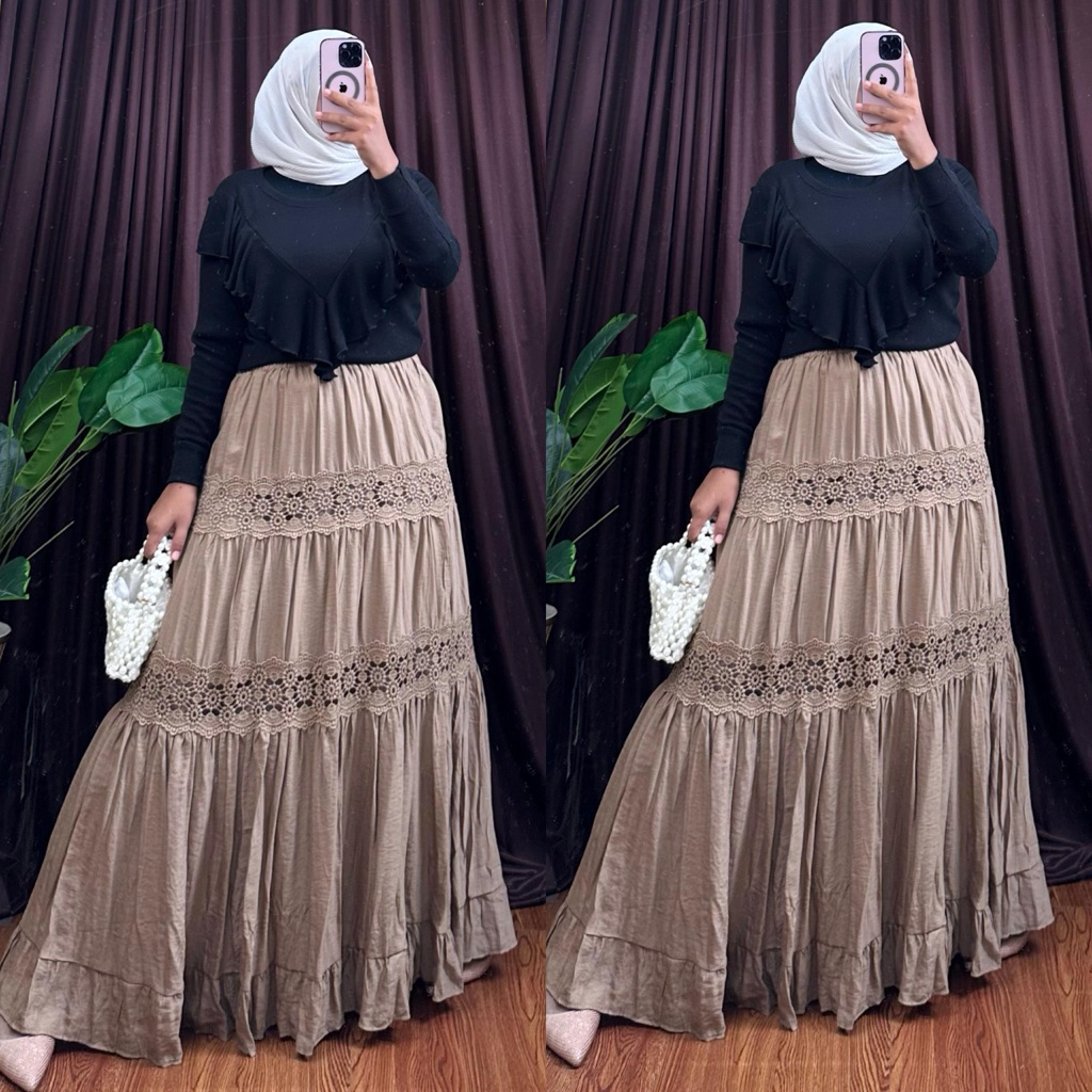 Jual HANA ROK KATBOL KATUN PREMIUM FURING PANJANG | Shopee Indonesia