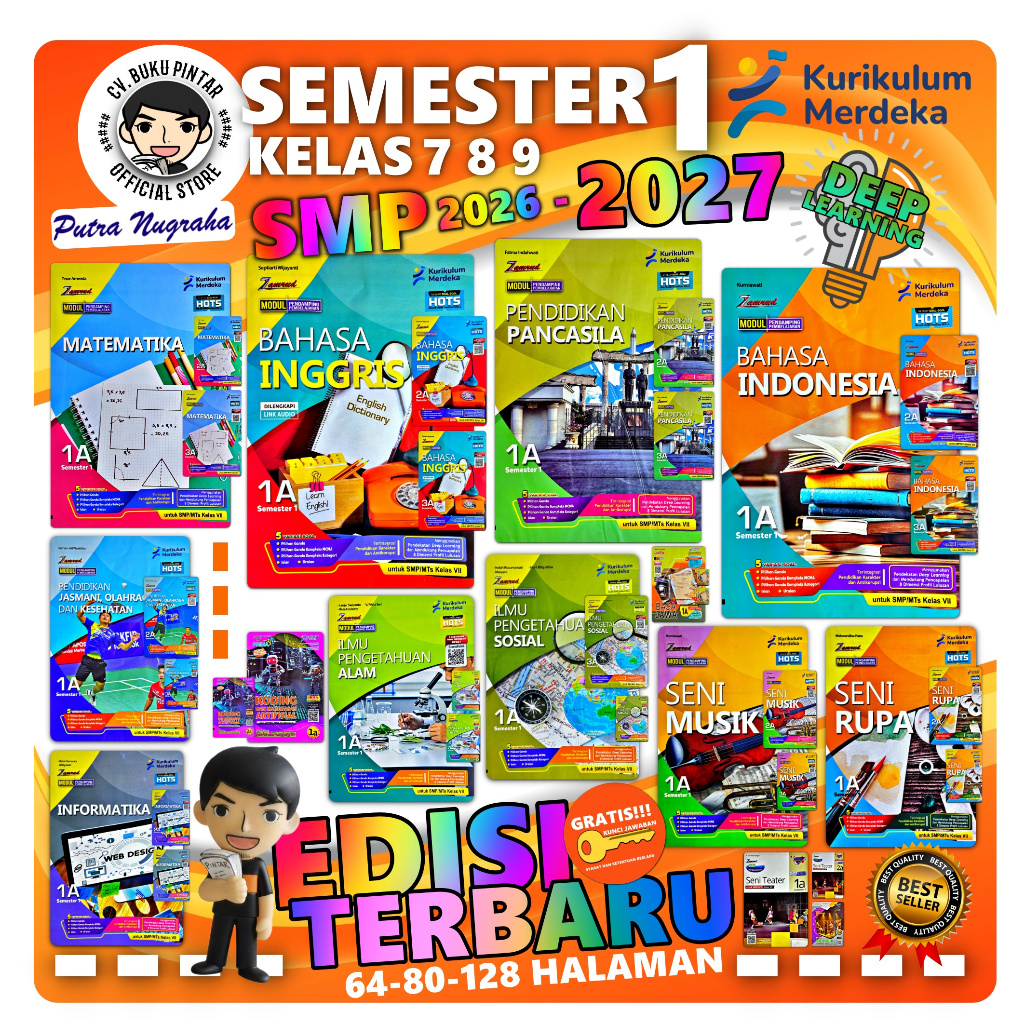 Jual LKS SMP KELAS 7 8 9 SEMESTER 1 2026-2027 KURIKULUM MERDEKA Deep ...