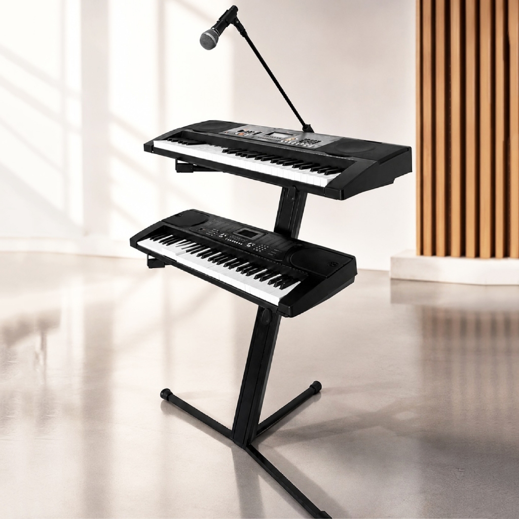 Jual Stand Keyboard 2 Susun Tingkat Tiang Rak LK-509 | Shopee Indonesia