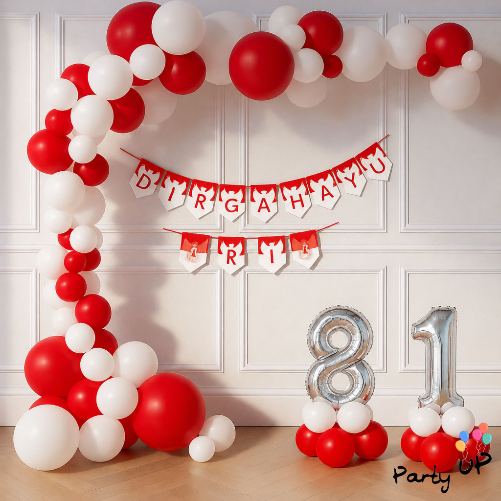 [Event RI] Balon Rantai Perlengkapan Dekorasi HUT RI Dirgahayu RI 17 Agustus