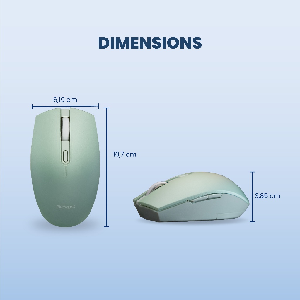 Rexus Q60 Wireless Office Mouse Silent Click Up to 3 Years Battery Life (8)