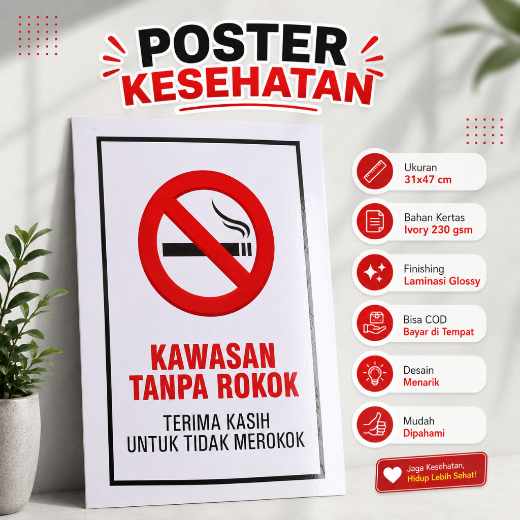 Jual Poster Dilarang Merokok Terlengkap & Harga Terbaru Juli 2026 ...