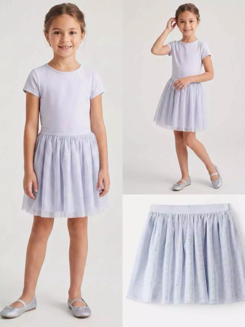 Rok Mini Anak Glitter OSK Girls Sparkle Tulle Skirt - 2607