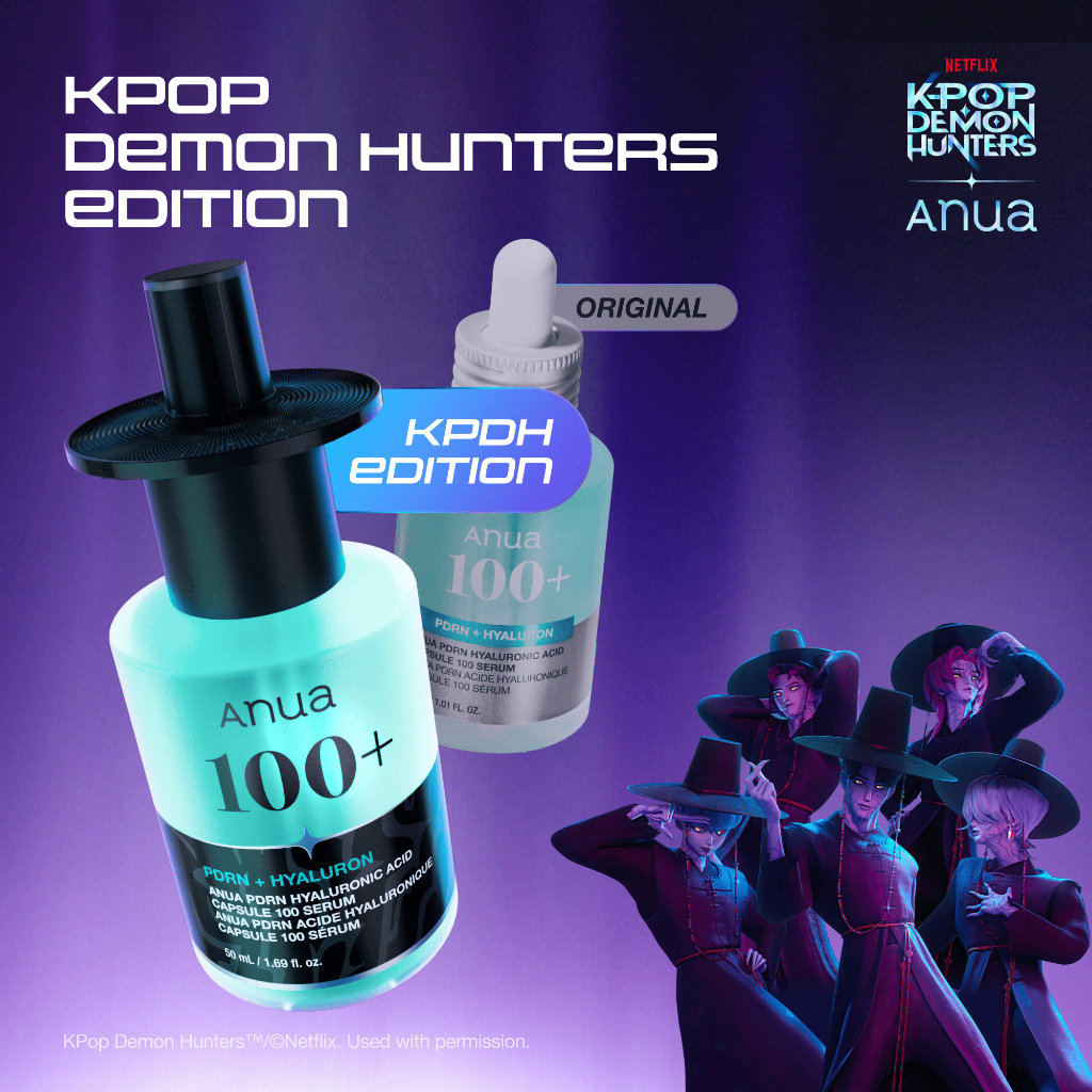 [ANUA] KPop Demon Hunters PDRN HYALURONIC ACID CAPSULE 100 SERUM 50ml (+GAT KEYRING)