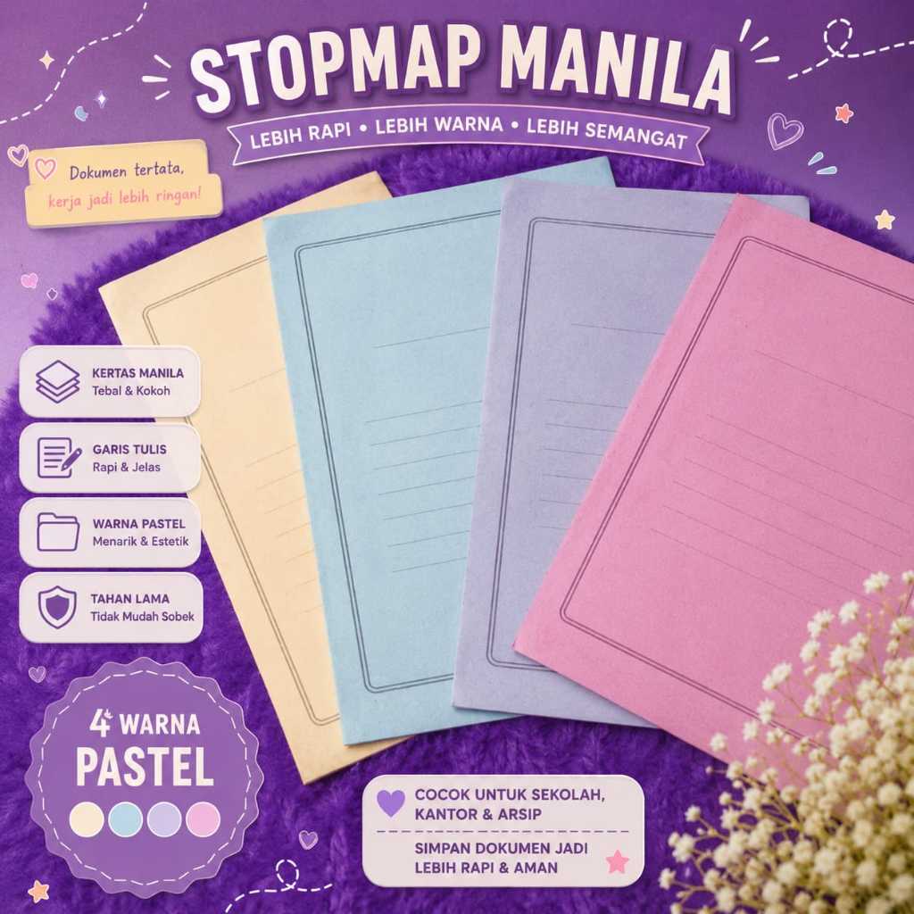 Jual PER BUAH Stopmap Manila Folio / Map Manila Kertas | Shopee Indonesia