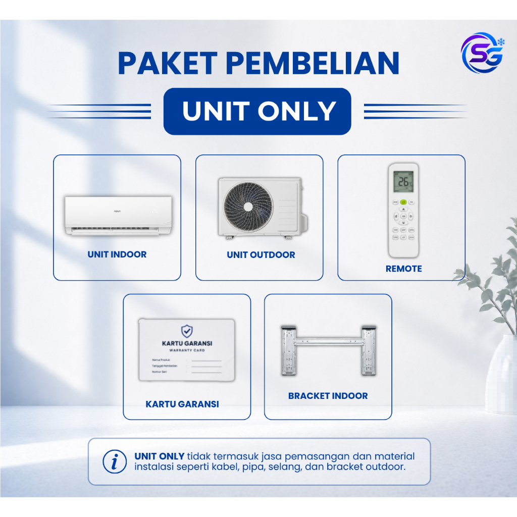 Jual AC SHARP 05BEY 1/2 PK STANDARD AH-05BEY 05BEY UNIT / UNIT + PASANG ...