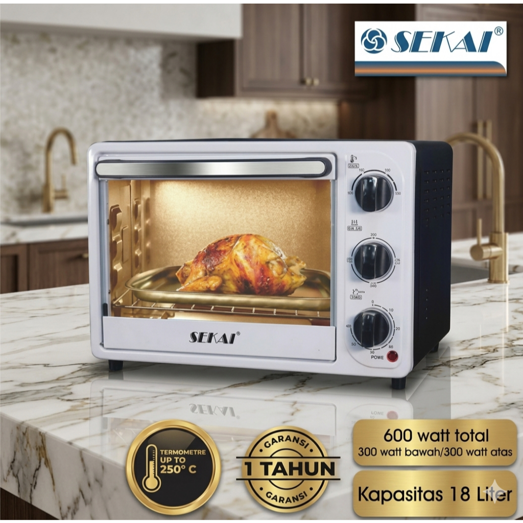 Jual Sekai Oven Toaster Listrik OV180 18L Alat Panggang Roti Kue OV 180 ...