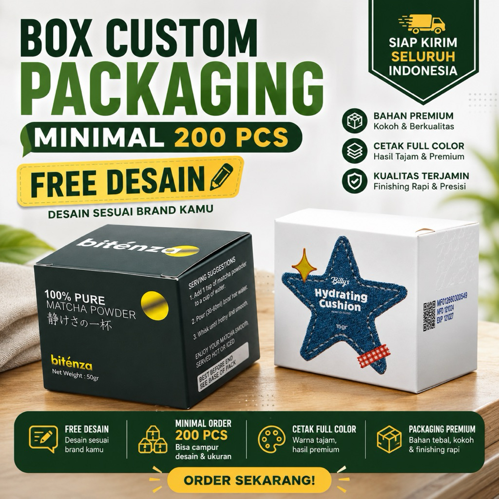 Jual Custom Box Packaging / Kardus Kecil / Dus Parfum, Skincare/Dus ...