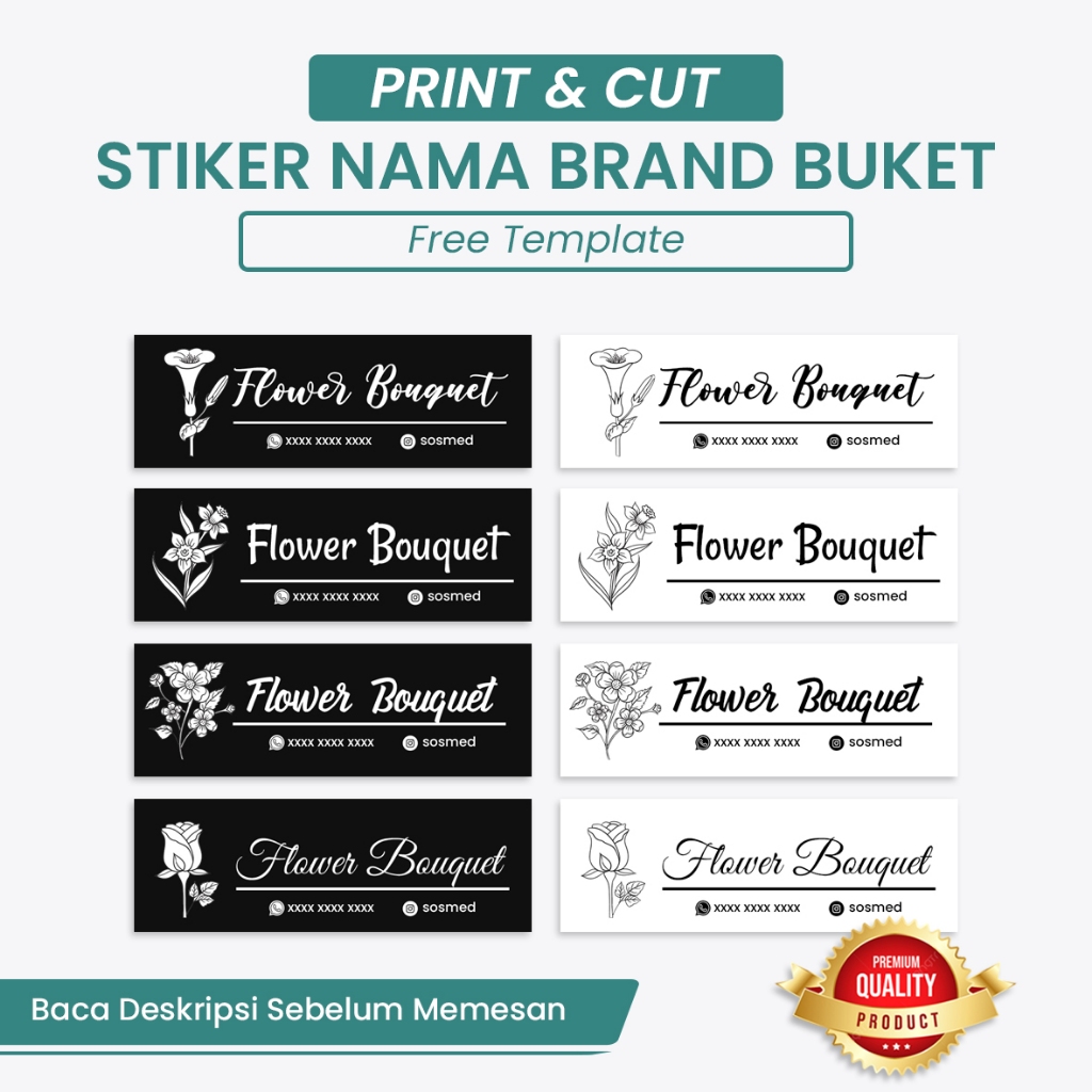 Jual Isi 100 Pcs Stiker Buket Custom - Sticker Bouquet | SB 2 | Shopee ...