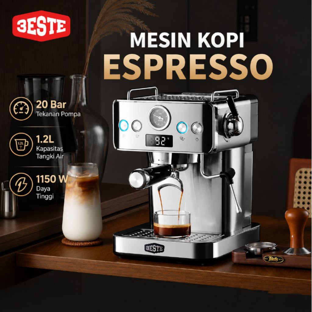 Jual Trieste Espresso Machine FCM3605 - Mesin Kopi Espresso Multifungsi ...