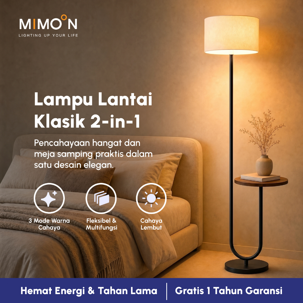 Jual MIMOON Standing Lampu Lampu Hias Ruang Tamu Aesthetic Lampu Rak ...