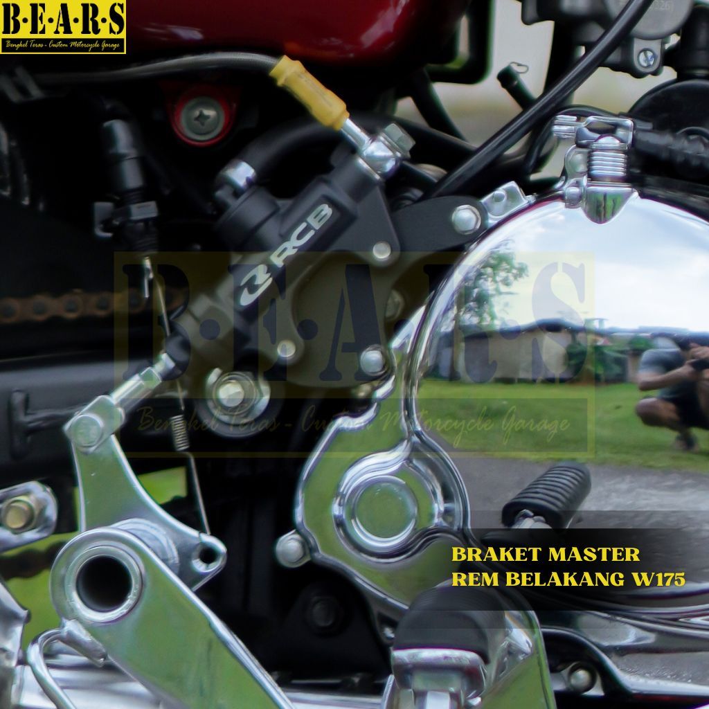 Jual Braket Master rem Belakang Untuk Modifikasi cakram Kawasaki W175 ...