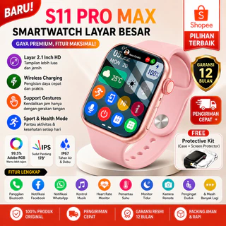 [NEW 100% Asli] SAMSUNG SmartWatch S11 PRO MAX Gps NFC IP68 Waterproof BluetoothCall Jam Smartwatch Wanita Pria MonitorDetak Jantung Tekanan Darah wirelesscharging Dan Ganti Wallpapper JamTangan Wanita Jam Tangan Couple JamTangan Digital Wanita