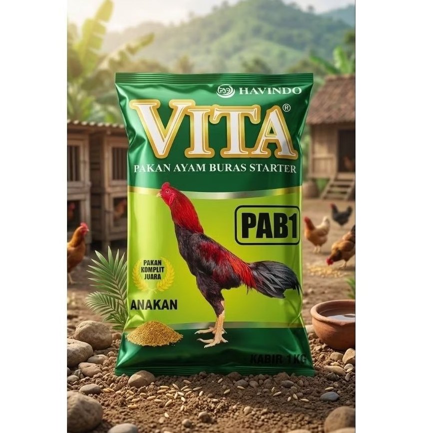 Pakan Anak Ayam Bangkok Vita PAB1 starter - 1 Kilogram