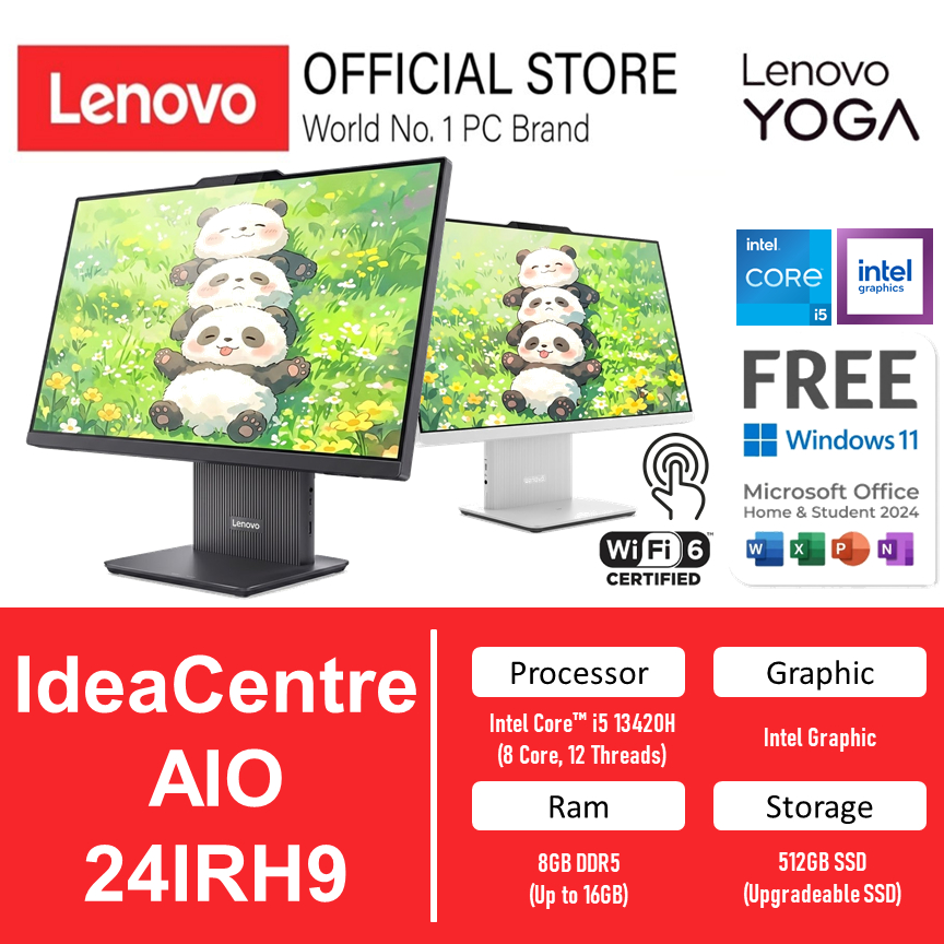 Jual Lenovo PC AIO All in One IdeaCentre 24IRH9 Touch Screen Intel Core ...