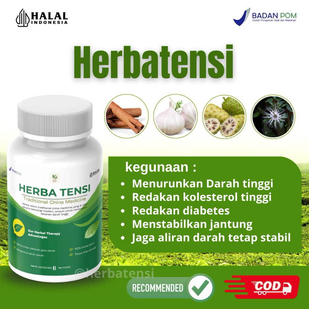 HERBATENSI obat darah tinggi ampuh herbal kolesterol tinggi asam urat tinggi HALAL BPOM original