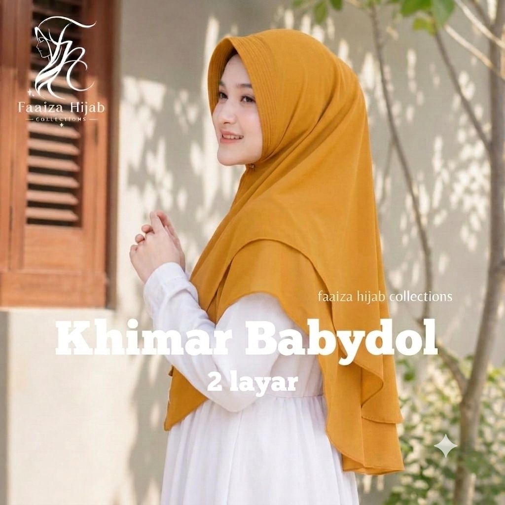 Khimar Ceruty  Babydol 2 Layar / Khimar Mini Nyaman Di Pakai