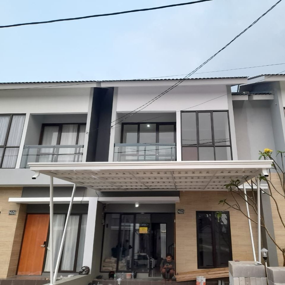 Kanopi Besi Hollow Custom Atap Alderon Minimalis Modern Kanopi Teras Rumah Garasi Ruko Sesuai Ukuran