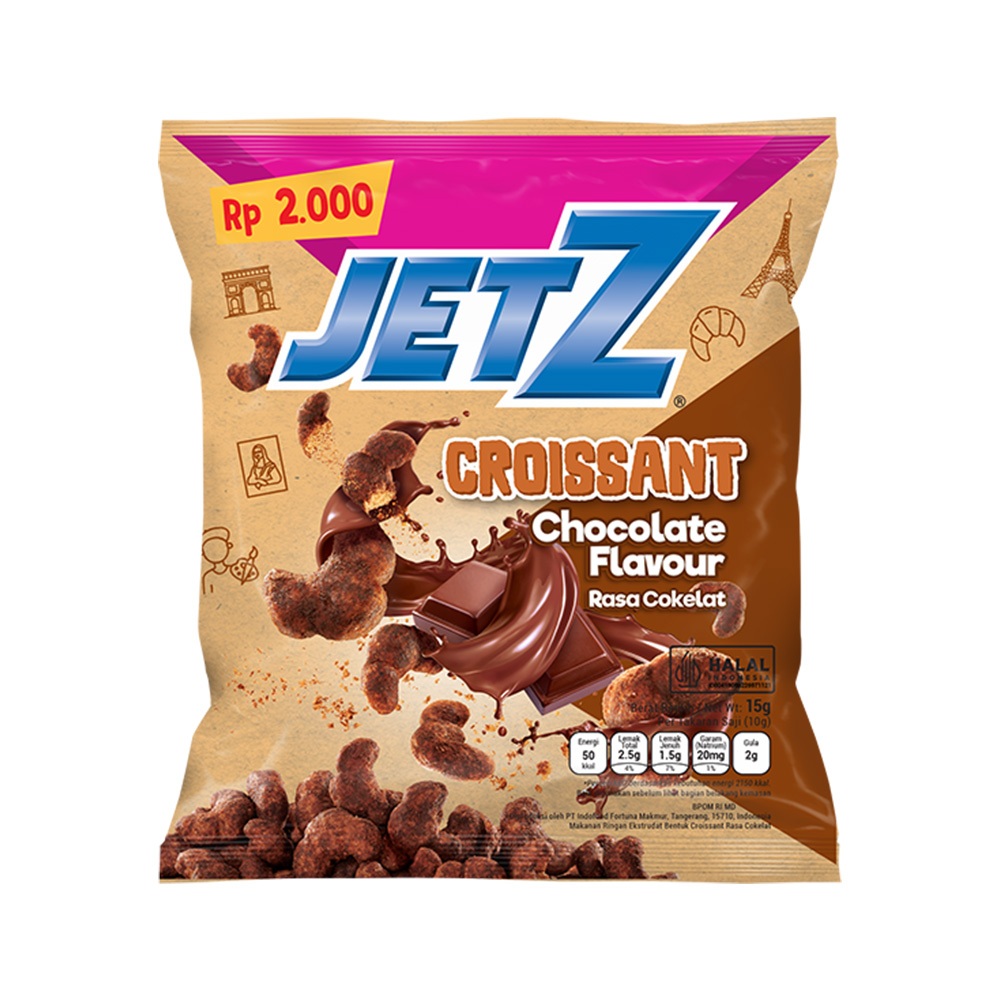 Jual JetZ Croissant Chocolate 15 gr - 10 Pcs | Shopee Indonesia