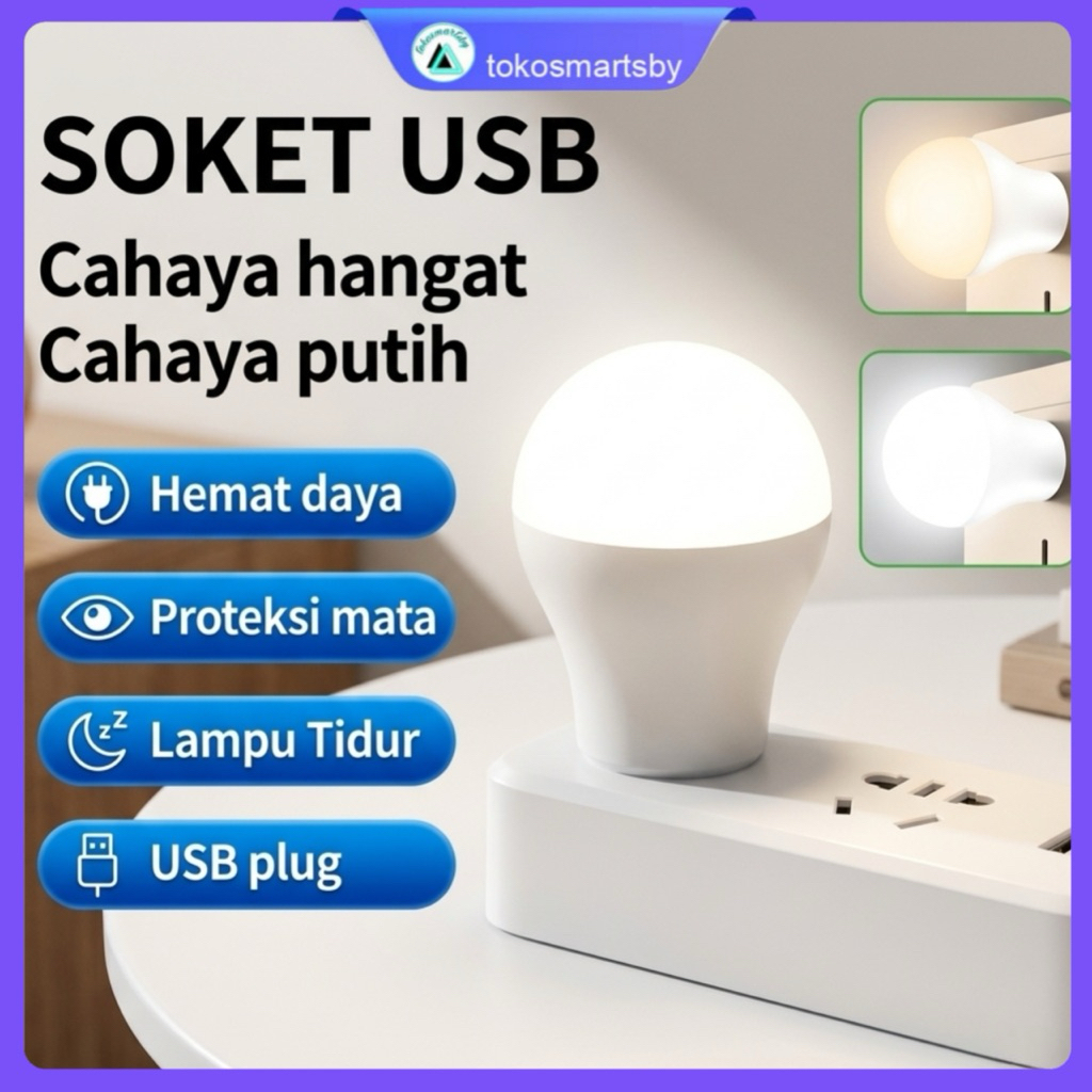 Jual Lampu LED Mini USB Model Bohlam Portable / Lampu Tidur Penerangan ...