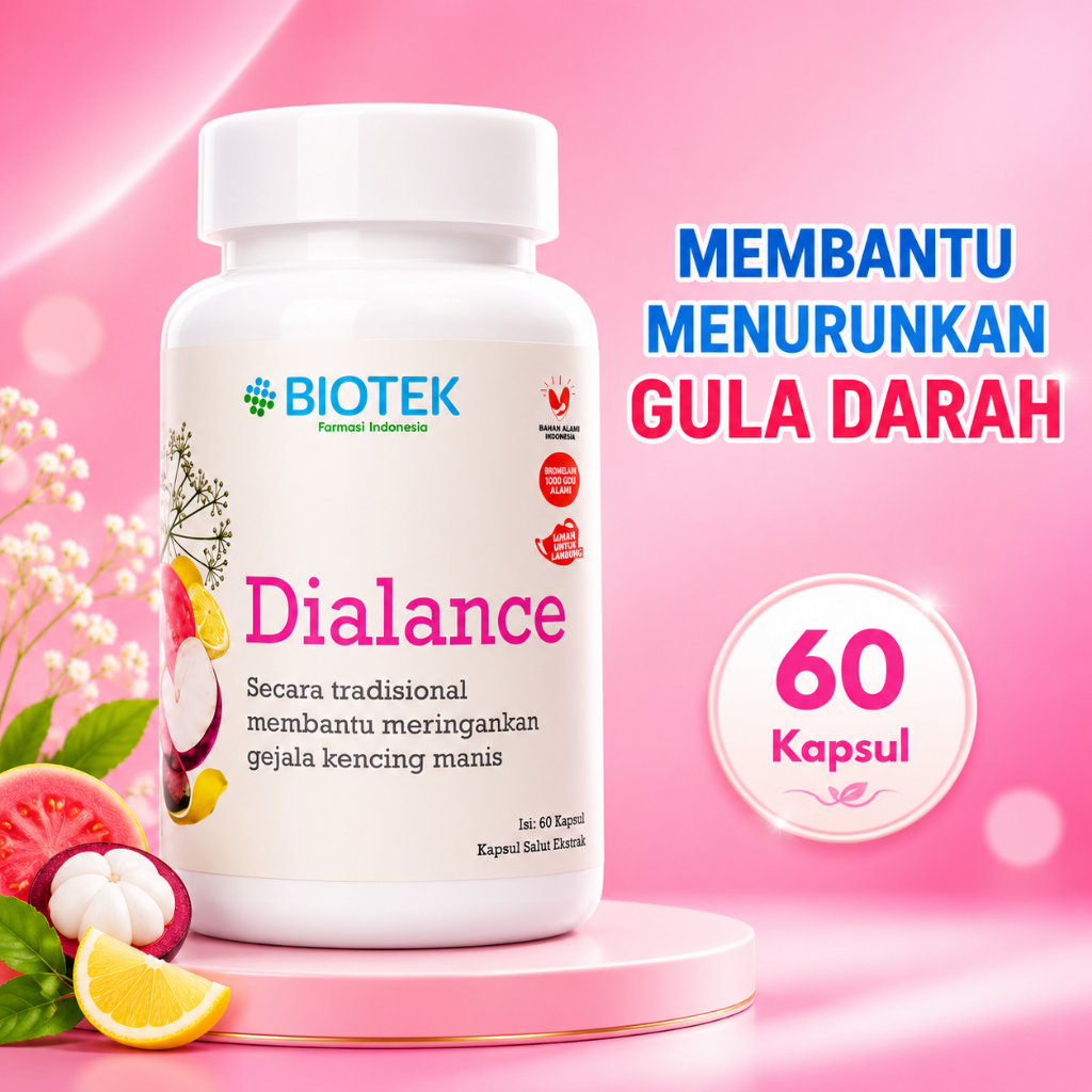 BIOTEK DIALANCE 60 CAPS ORIGINAL OBAT HERBAL ATASI DIABETES DAN KOLESTEROL