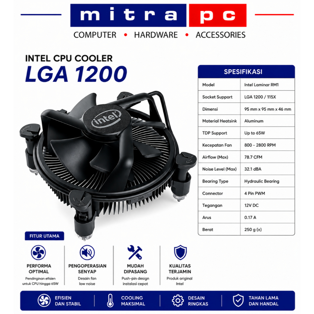 Jual Fan Processor Intel LGA 1200 Original for intel Gen 10 11 ...