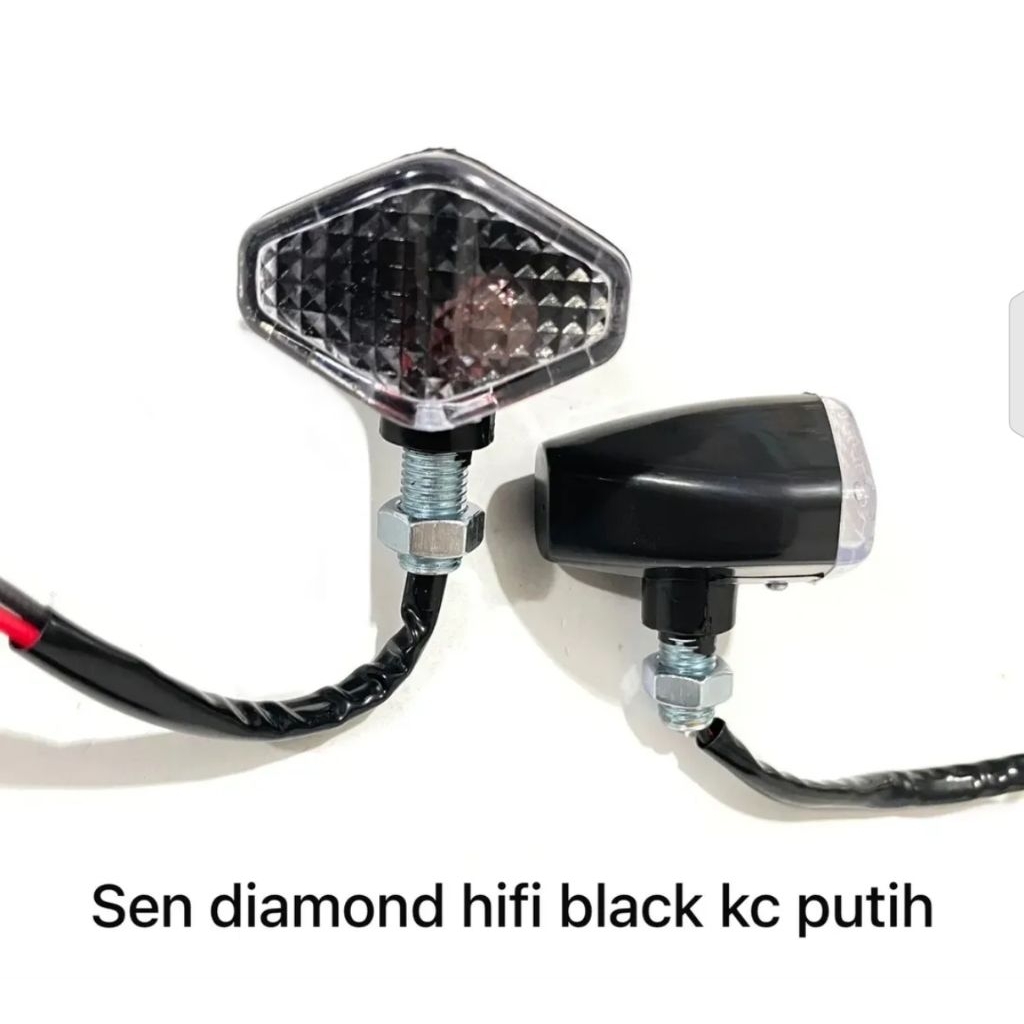 Jual Lampu sein mini daimen motor universal diamond kaca putih _lampu ...