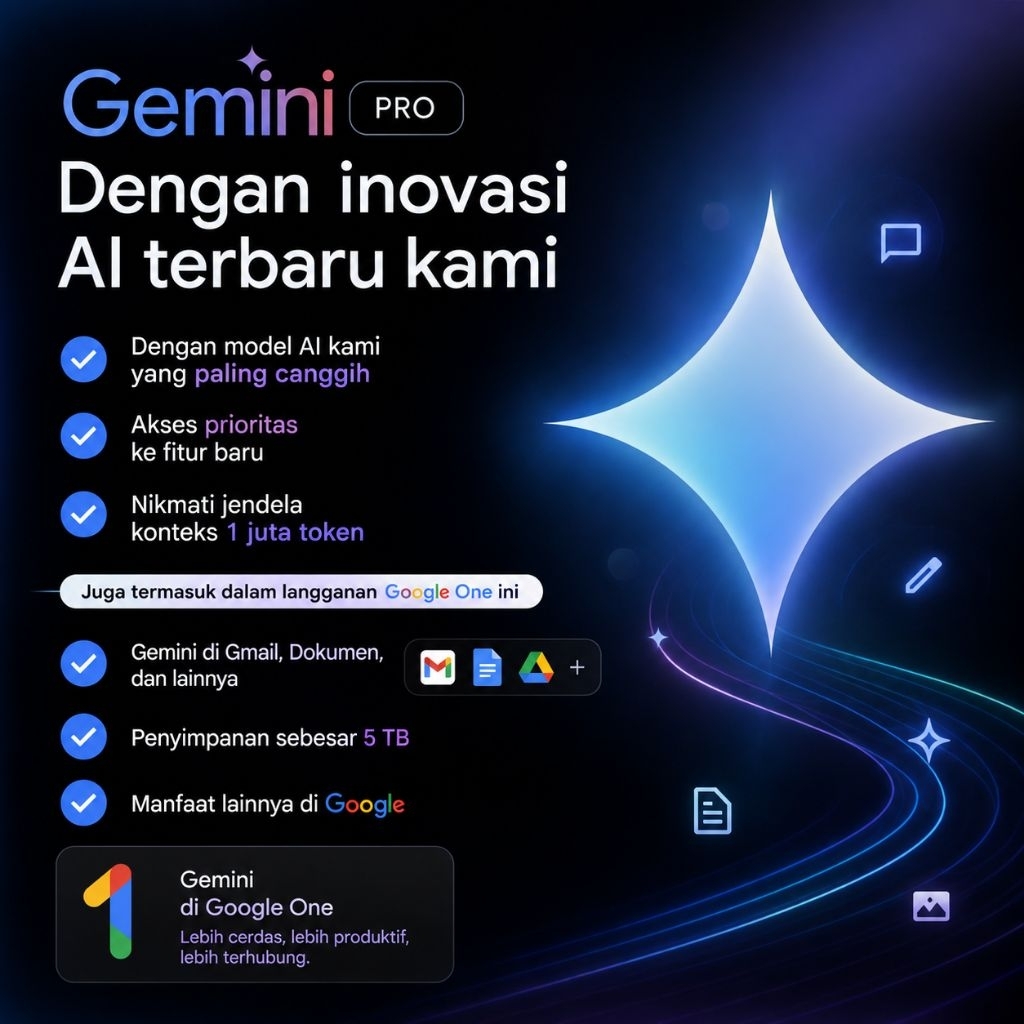Aktivasi Gemini Pro 4 Bulan | AI Premium | Proses Cepat
