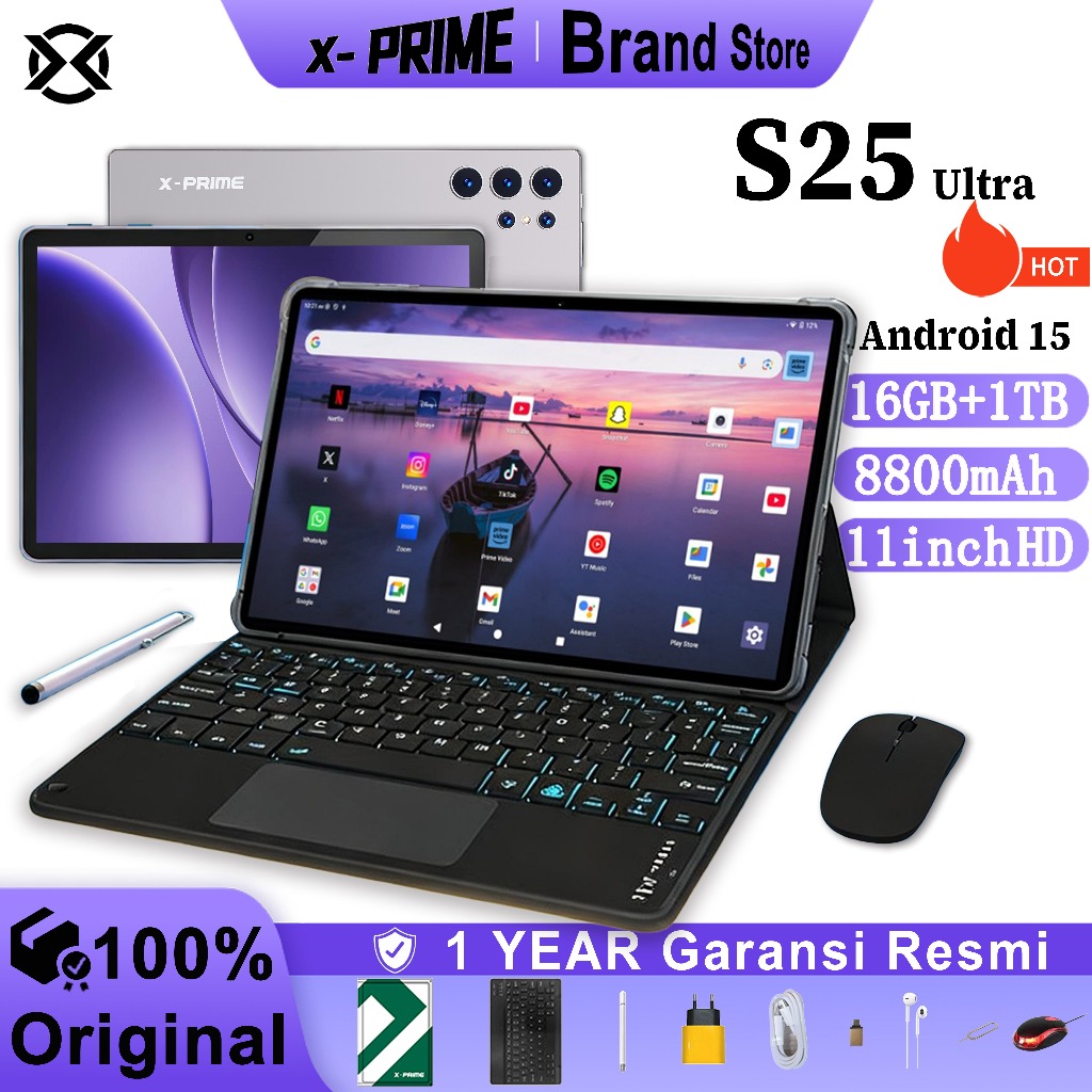 Jual X-PRIME Tablet Pro S25 5G Snapdragon 888 10.1 Inch HD 120Hz 16GB ...