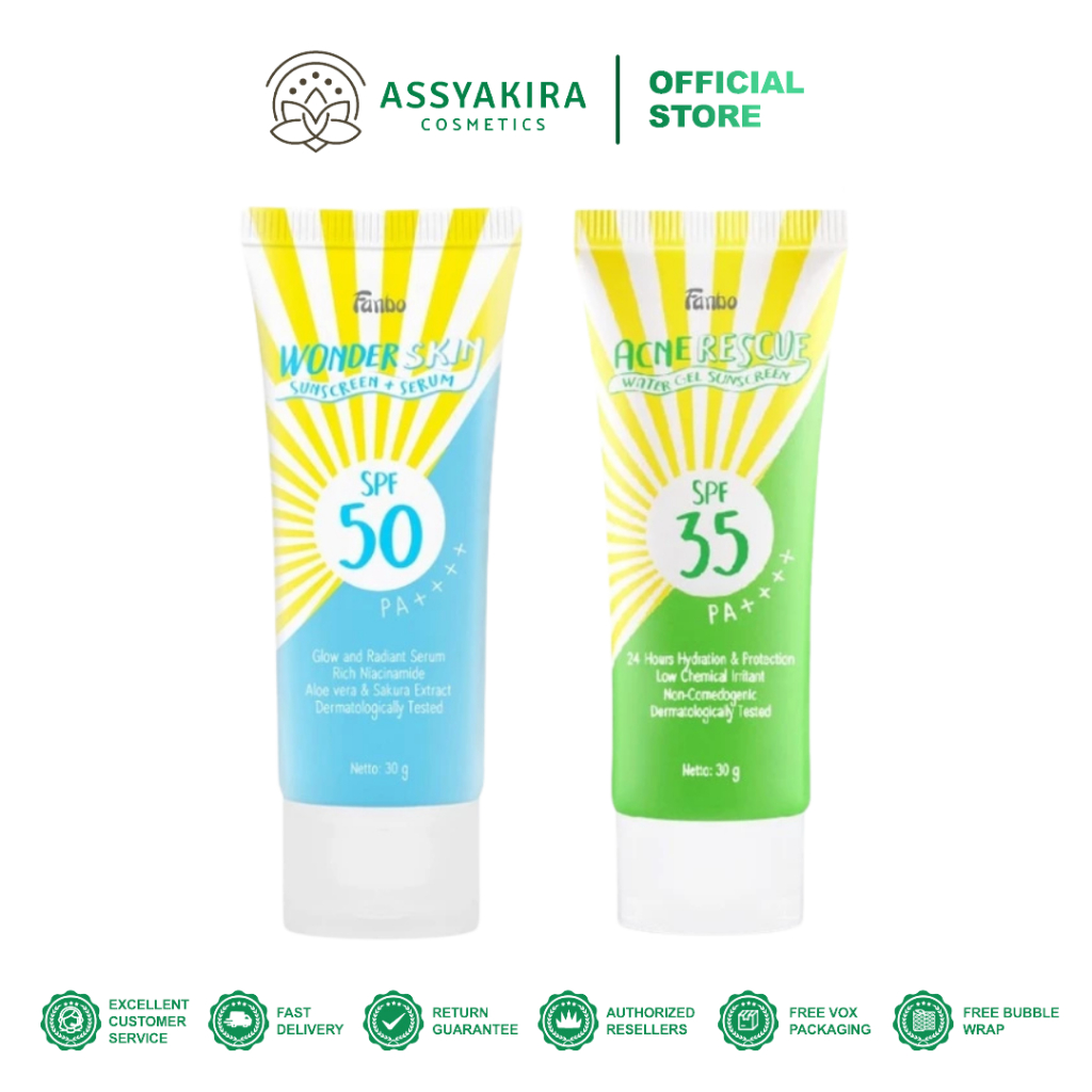 Jual Fanbo Wonder Skin Sunscreen + Serum SPF 50 PA+++ | Fanbo Acne ...