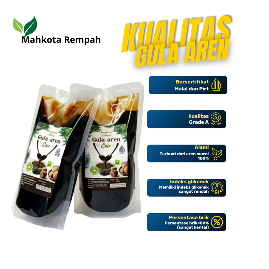 Jual Gula Aren Cair Premium 1 KG / Gula Jawa Aren Premium 1 Kg / Brown ...