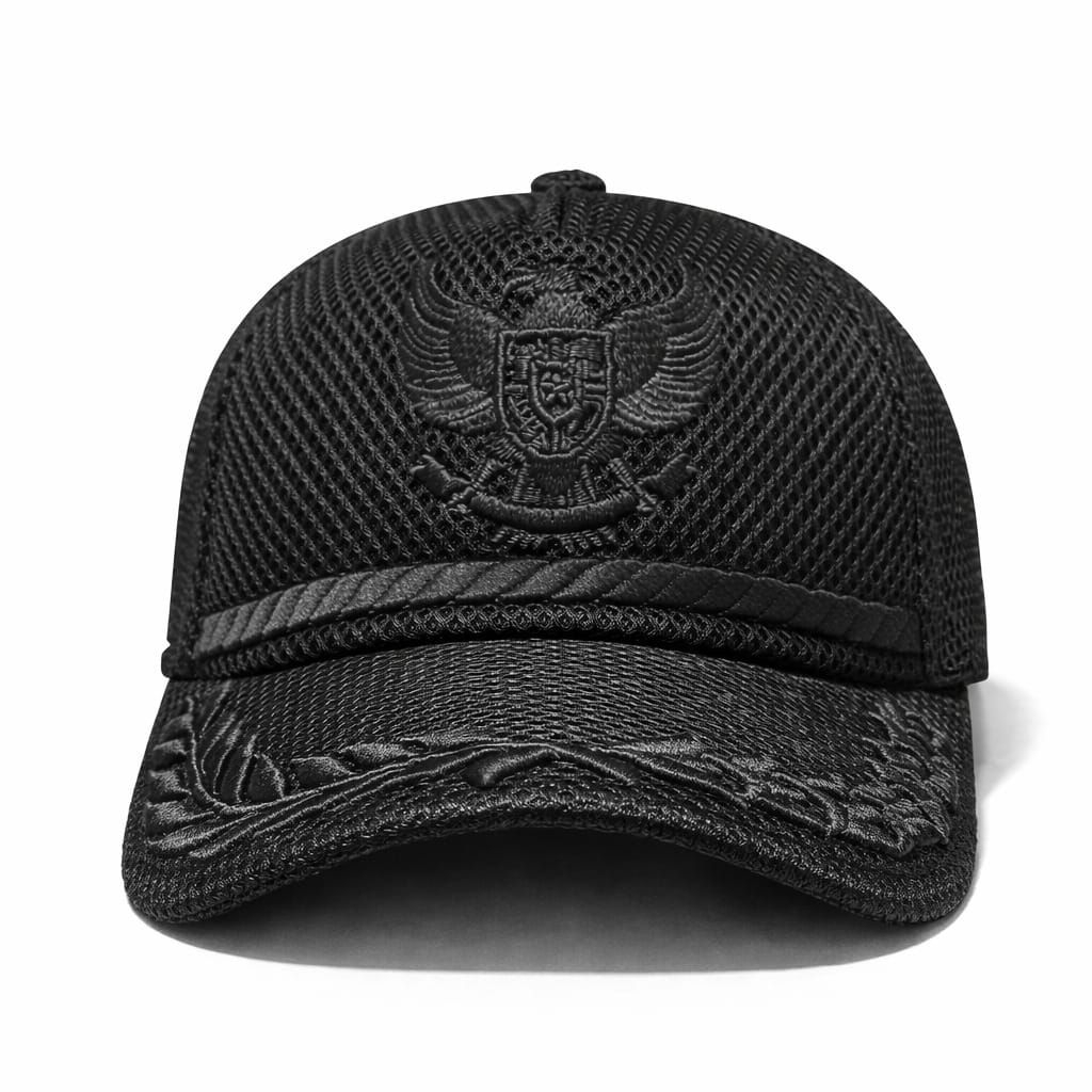 Topi Garuda Full Hitam