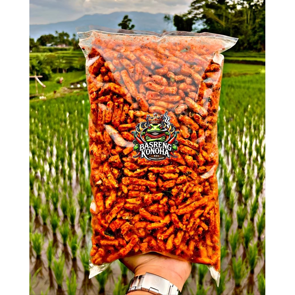 basreng 1kg pedas daun jeruk cikruh wangi kriuk