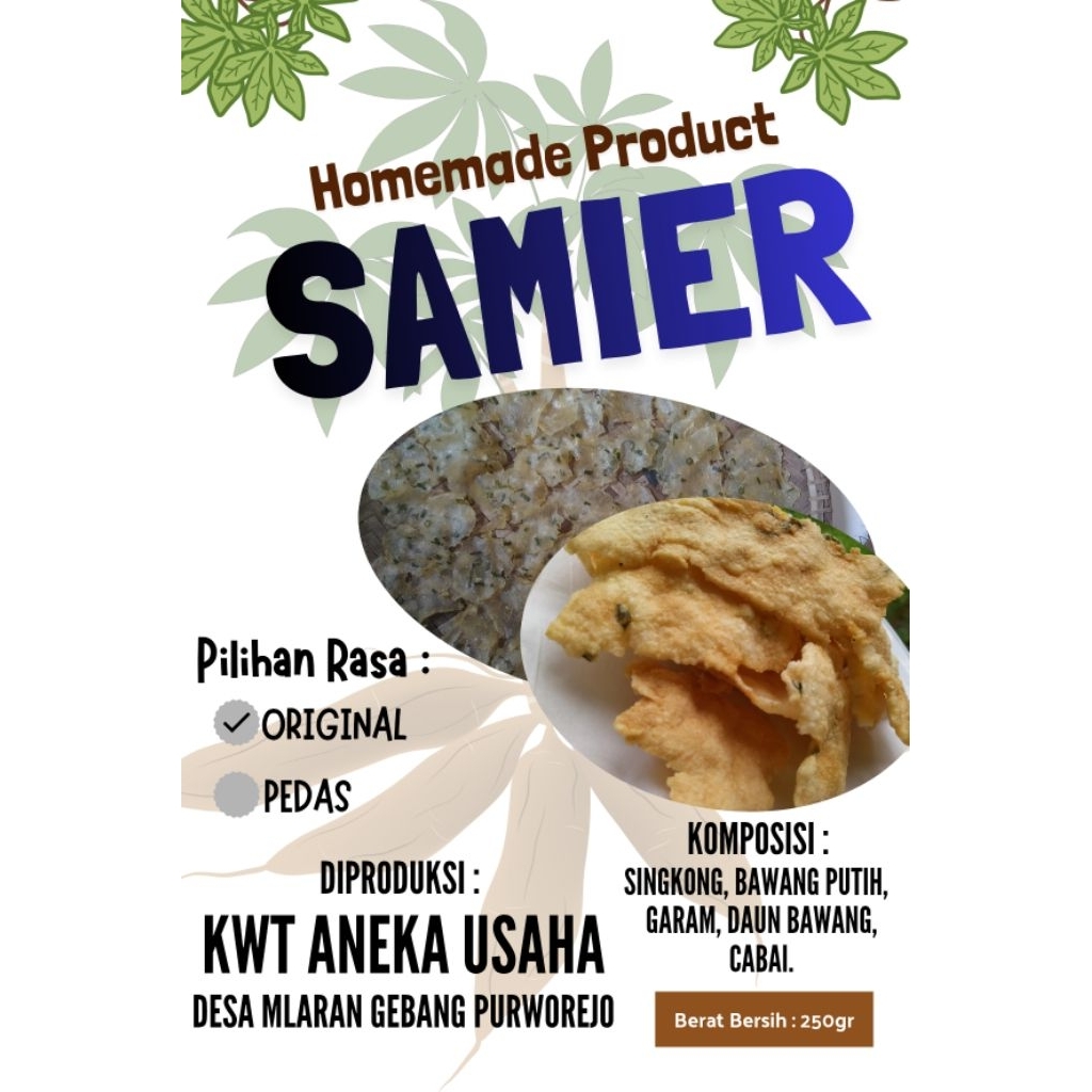 Jual samier singkong, olahan singkong, kripik singkong (mentah ...