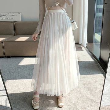 Rok Tutu 3 Lapis Bridal Premium Rok High Waist Wanita Maxi Skirt Polost Bangkok Panjang