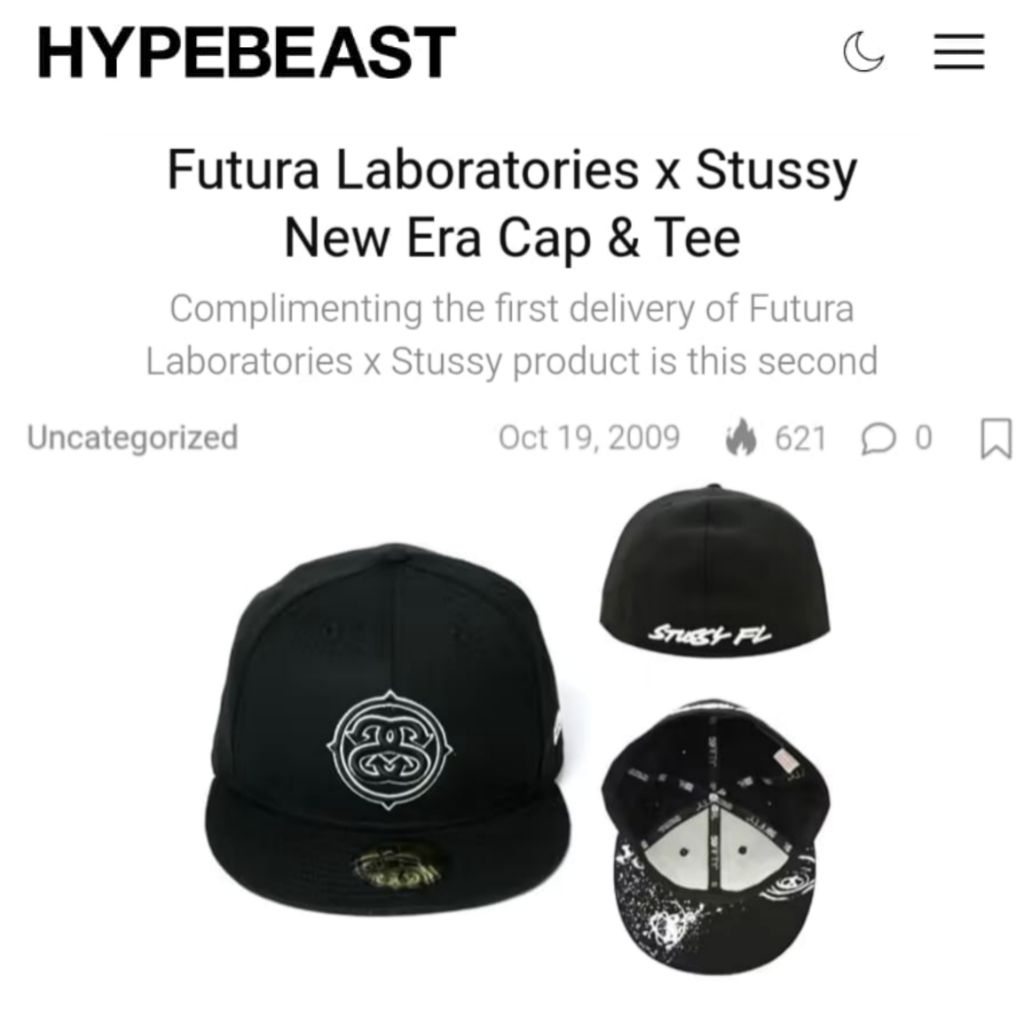 Jual NEW ERA X STUSSY X FUTURA FL 2000 59FIFTY LOGO CAP BLACK