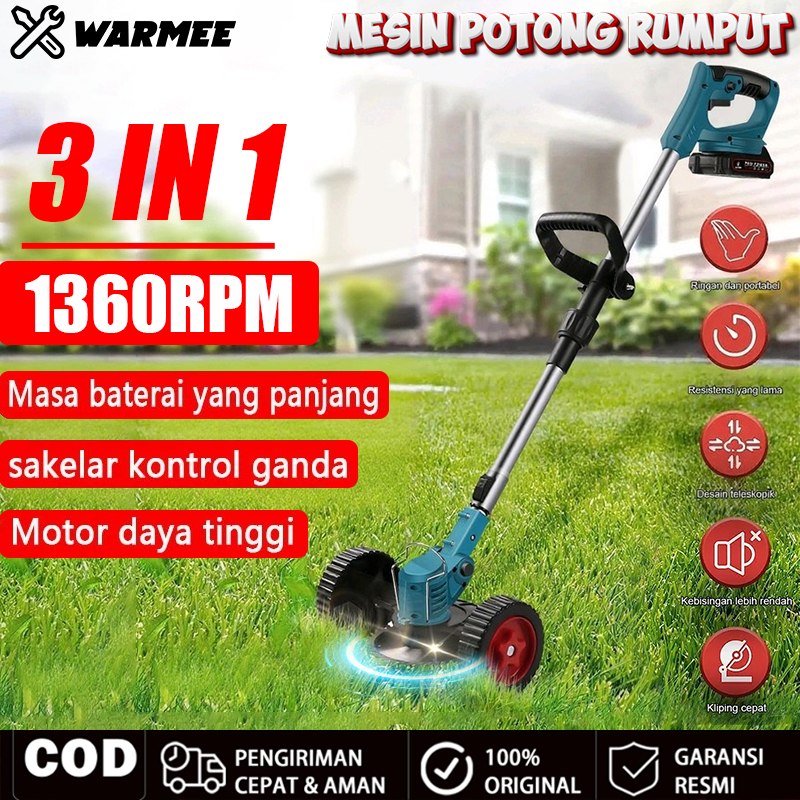 Jual WARMEE Mesin Potong Rumput 3IN1 Brushless Listrik Mesin Pemotong ...
