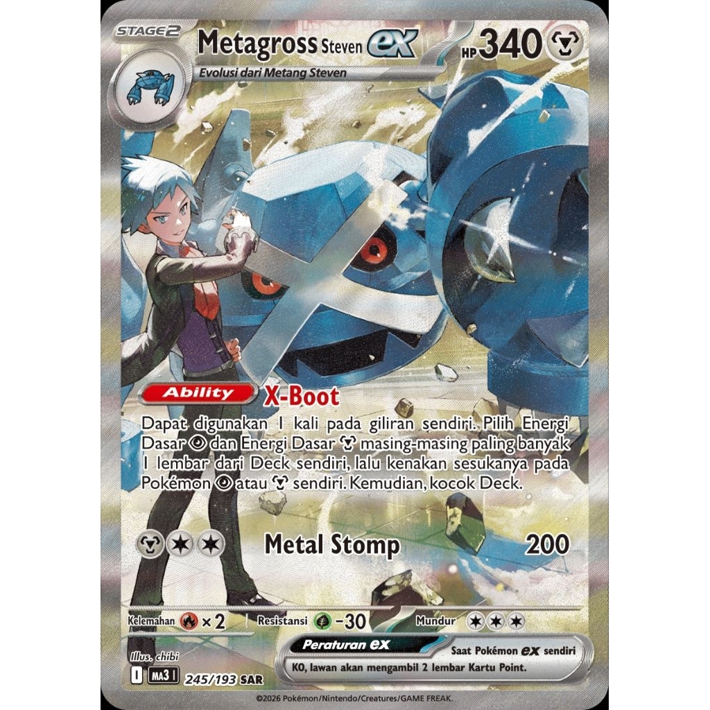 Jual Metagross Steven EX MA3 245/193 SAR ID | Shopee Indonesia