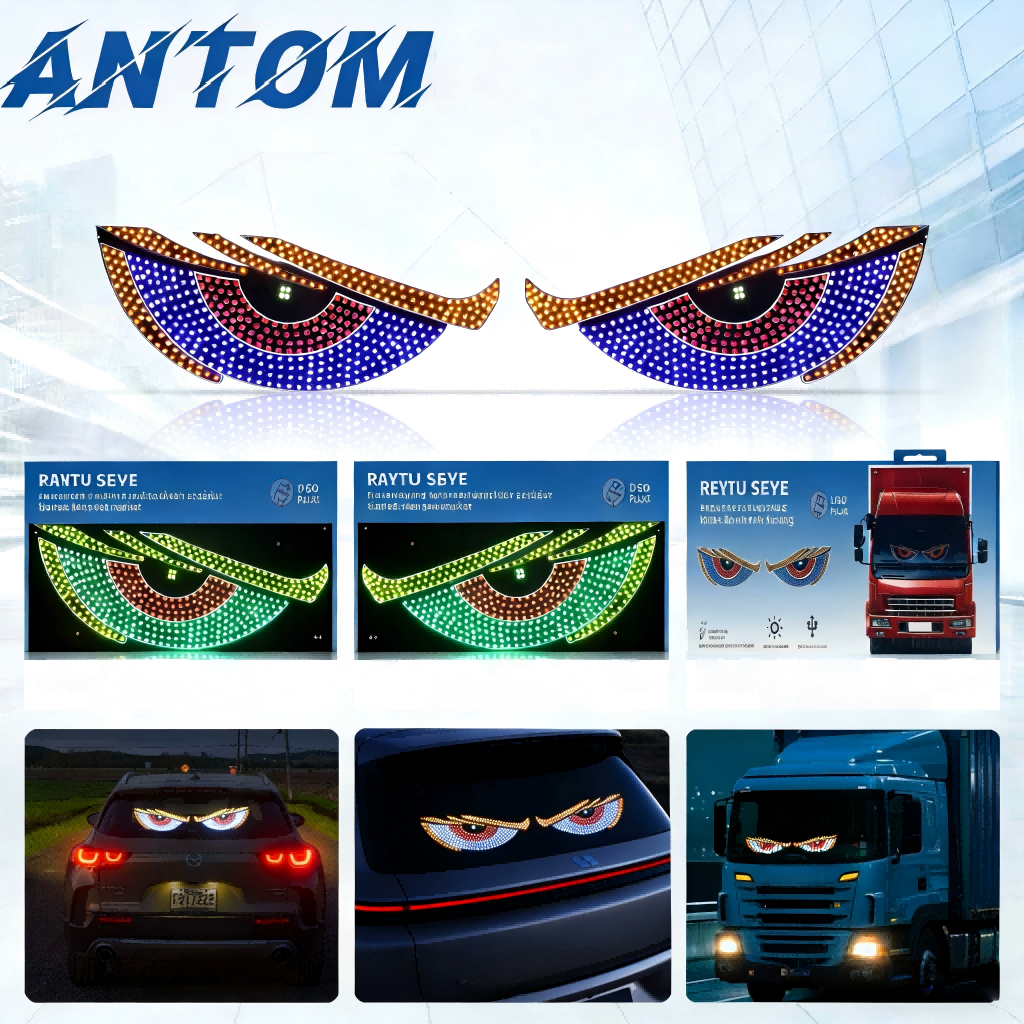 Lampu Mobil LED Eyes Animation / Mata Setan / Display Dinamis USB untuk Mobil dan Truk 12V-24V