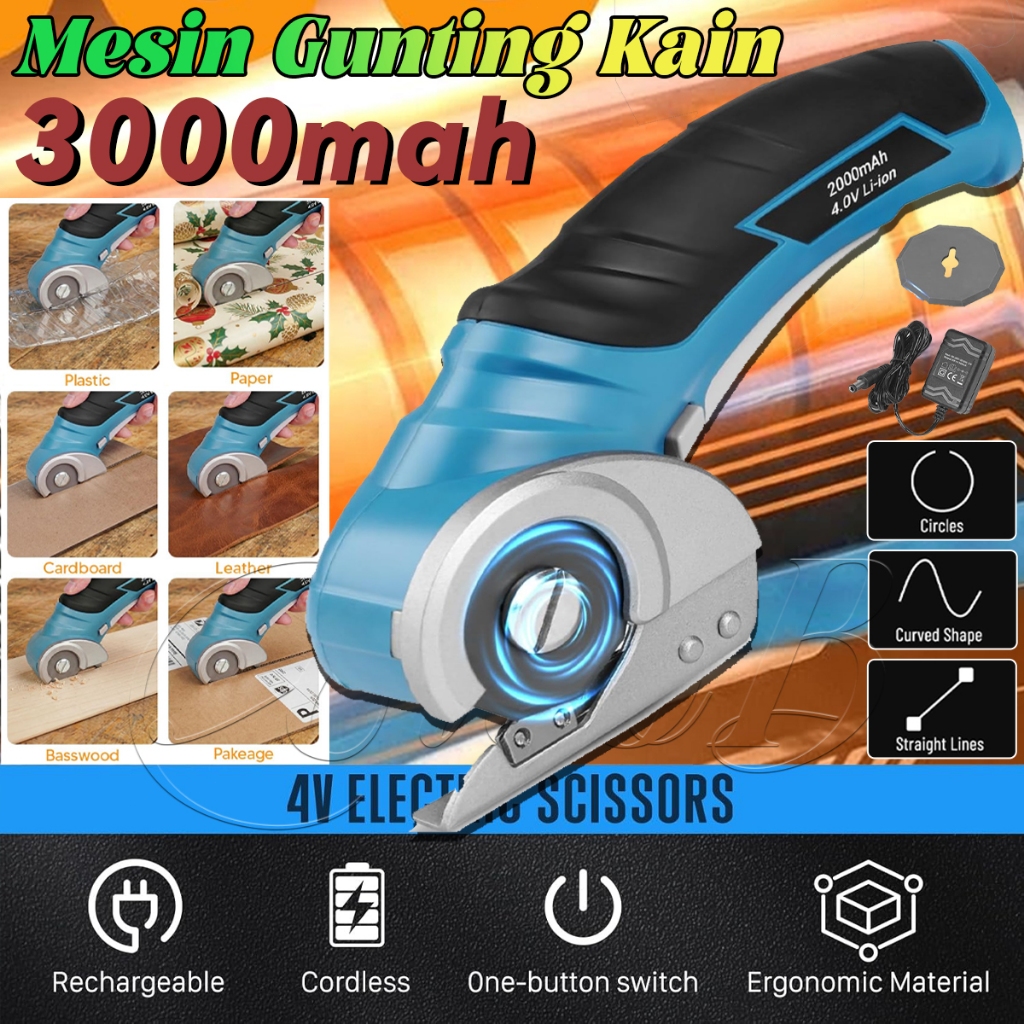 Jual Gunting Kain Elektrik Pemotong Serbaguna Isi Ulang USB Portabel ...