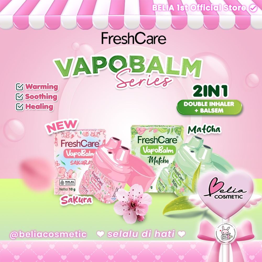 Jual [ BELIA ] FRESHCARE Vapobalm Matcha Sakura | Double Inhaler ...