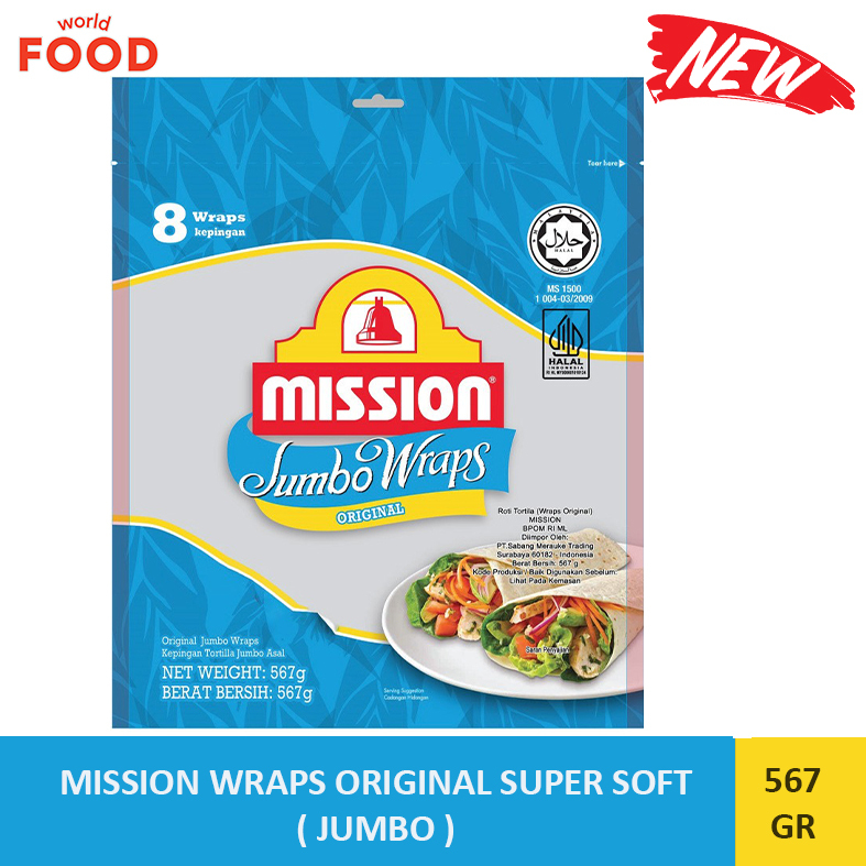 Jual MISSION JUMBO WRAPS ORIGINAL SUPER SOFT NETTO 567GR | Shopee Indonesia