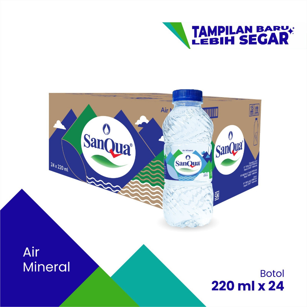 Jual Air Mineral SanQua Botol 220 Ml (24 Botol) / Sanqua botol mini 220 ...